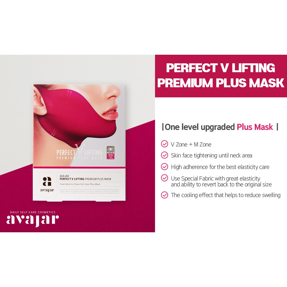 2pcs for $5] AVAJAR Perfect V Lifting Premium Plus Mask | Shopee Singapore