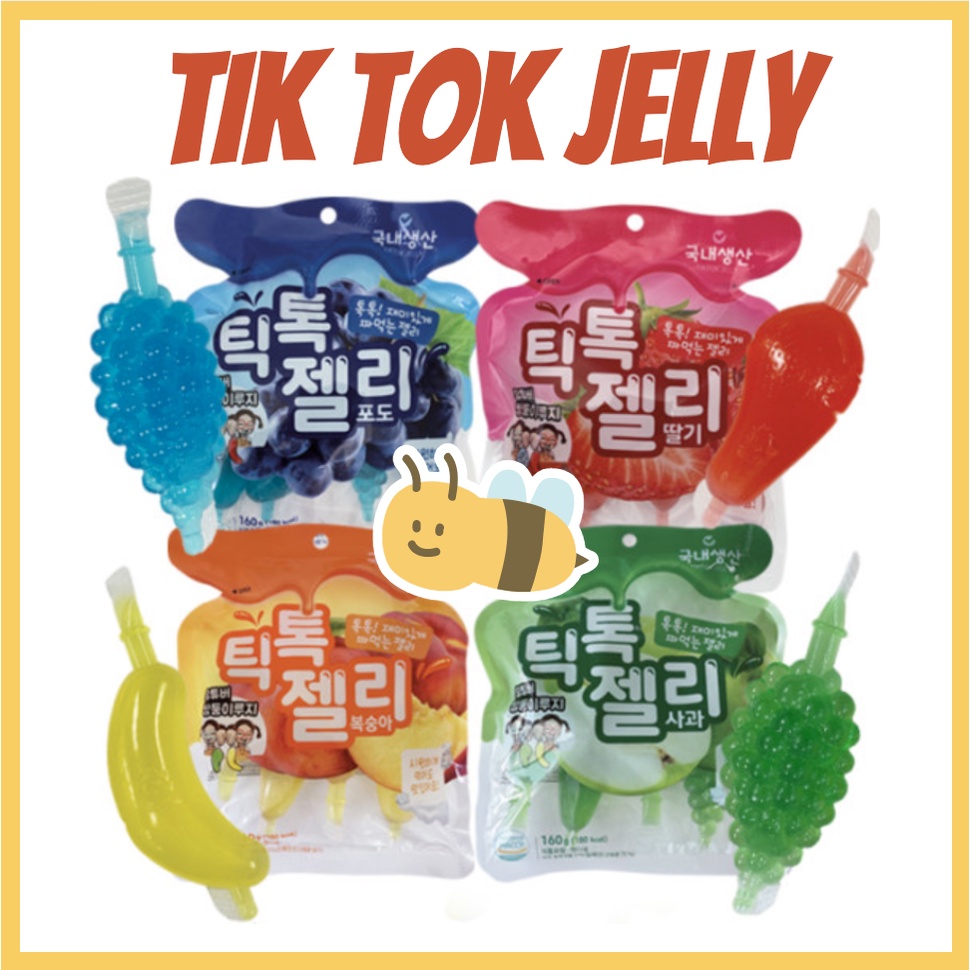 ASMR Korean Tik tok Fruit Jelly Tik Tok Jelly Fruit SET/ Tik tok Fruit