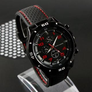 New Mens Fashion Luxury Waterproof Stainless Steel Silicone Band Sport Watch
