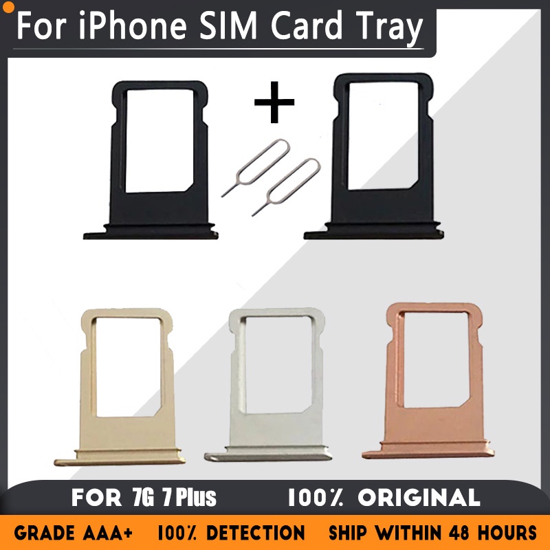 New Nano Sim Card Tray Holder Tray Slot For Iphone 7 7g 7 Plus Replacement Part Sim Card Holder Adapter Socket Black White Shopee Singapore