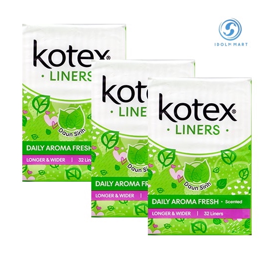 [Bundle of 3 Packs ] Kotex Daily Aroma Fresh Liner Longer & Wider Scent