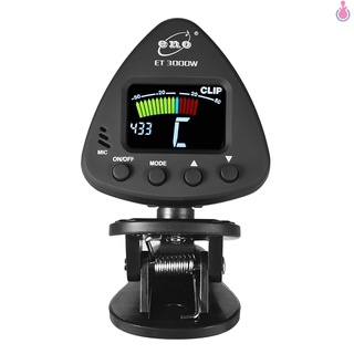 [Tpi]eno ET 3000W Wind Instruments Tuner Supports Mic & Clip-on Tuning Modes for Saxophone Clarinet Trumpet Flute