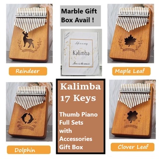 [SG Instocks] Kalimba 17 Keys Thumb Mini Piano Finger Piano Kalinba Music Instrument Birthday gift Christmas present 卡林巴