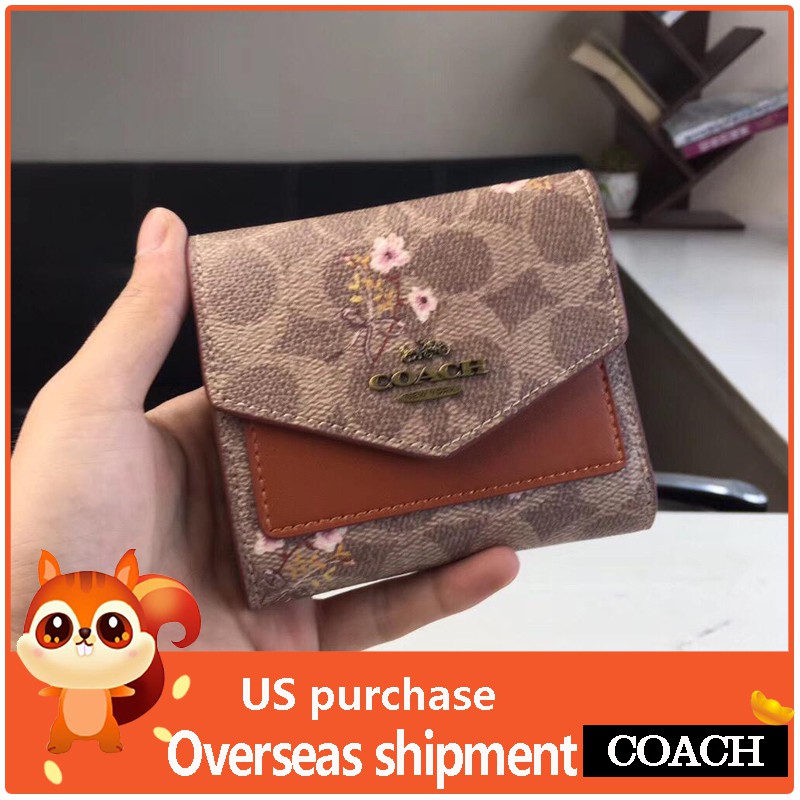 New Wallet F67246 tri-fold Card package Short wallet | Shopee Singapore