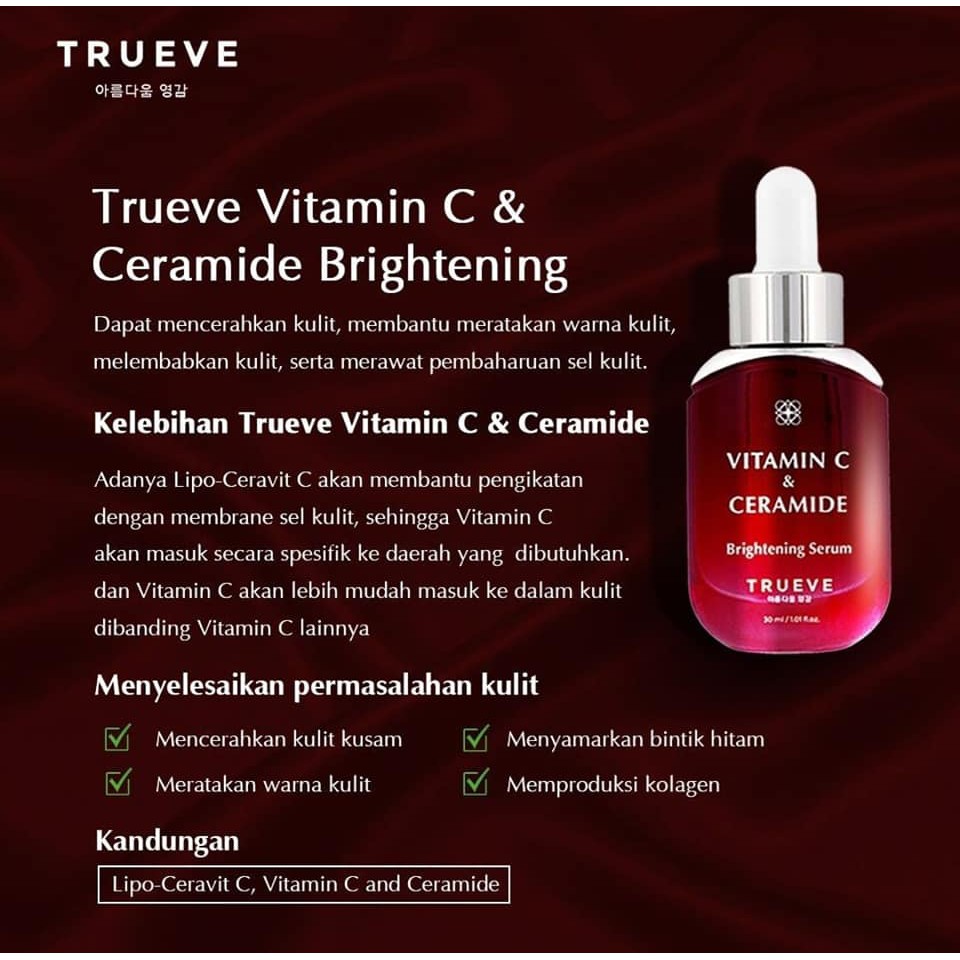 Trueve Niacinamide Galactomyces Vitamin C Bha Cica Acne Serum Ceramide Peeling Eye Gel Singapore