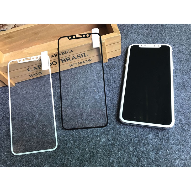 Stock Black White Edge Iphone11 Pro Xs Xr Xsmax 7 8plus 6s Front Screen Tempered Glass Protector Film Shopee Singapore