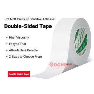 (3Rolls) Compact Double Sided Tape Masking Tape Clear White Tape Duct Tape Stationeries Warehouse Tape GoCHEEP #3