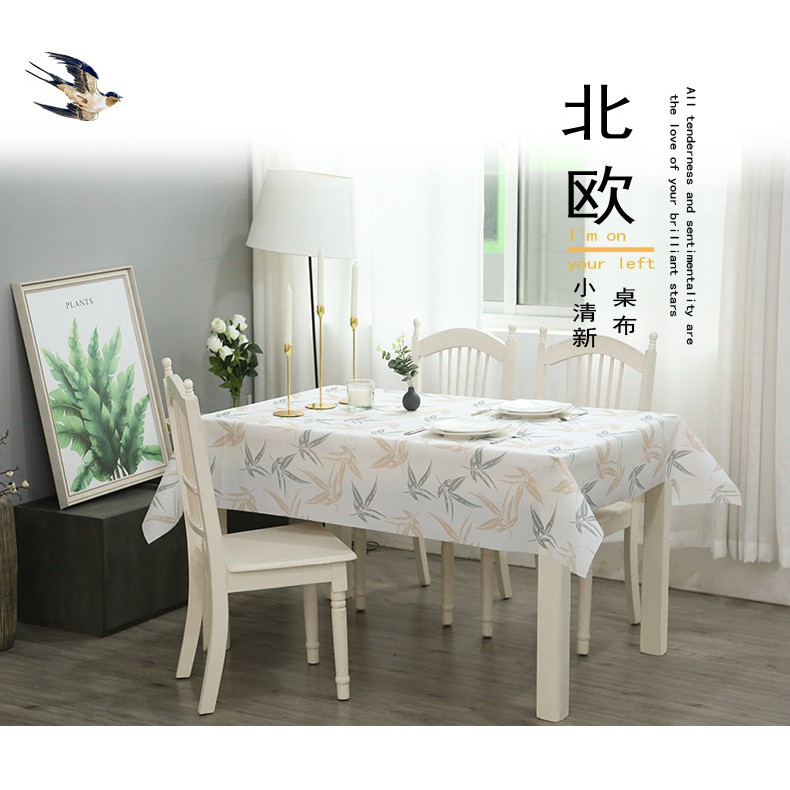 PEVA Tablecloth Rectangle Waterproof Table Cloth Dining Scaldproof Oilproof For Home Kitchen