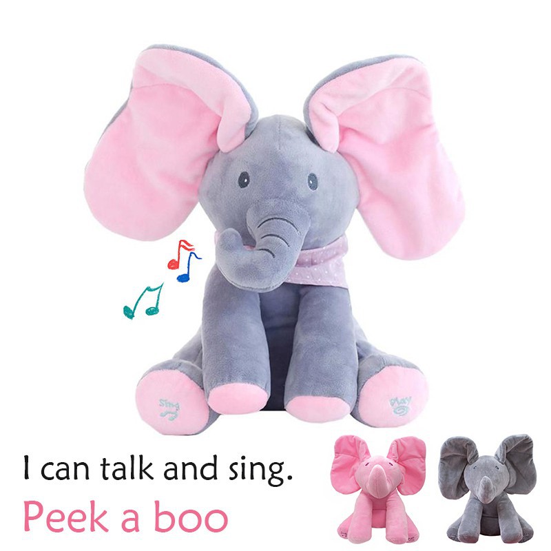 peek a boo elephant doll