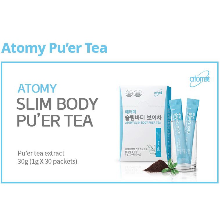 Atomy Slim Body Puer Tea 1box 1g X 30pcs Pu Er Tea Shopee Singapore