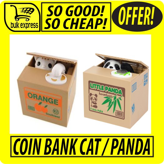 Coin Bank Cat Kitty Panda Cute Shopee Singapore