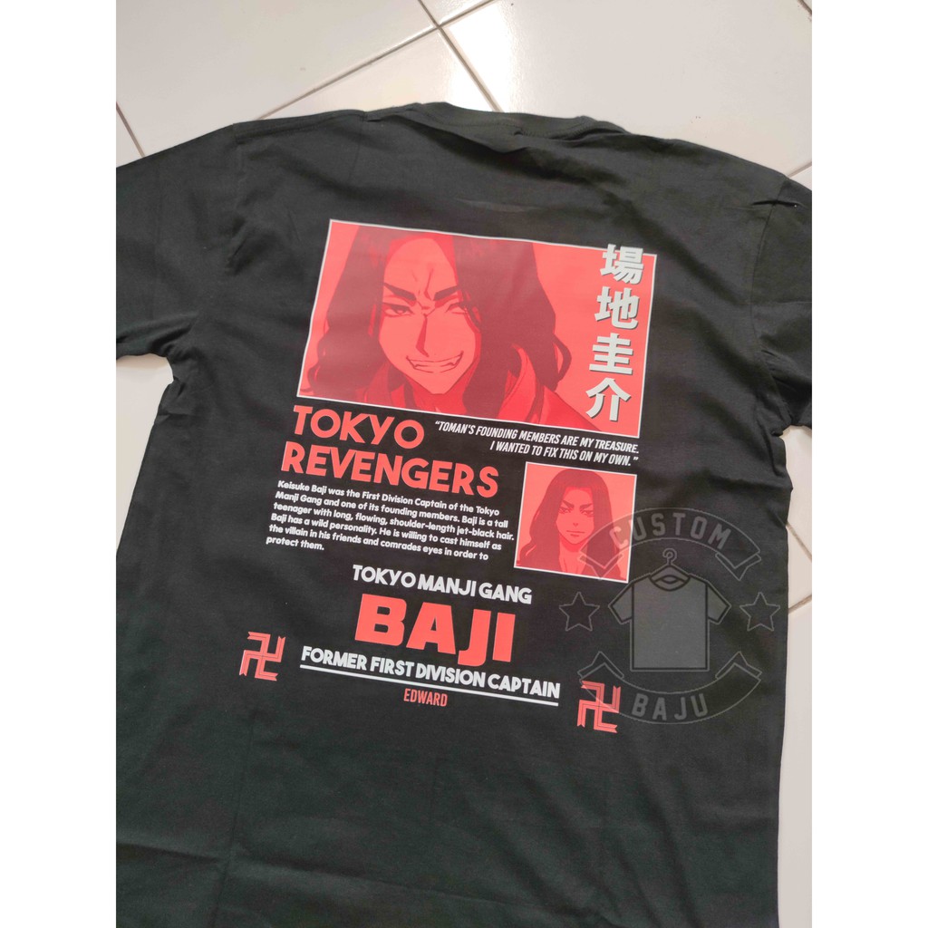 Keisuke Baji Edward Valhalla Anime Tokyo Revengers 543 T Shirt Shopee Singapore