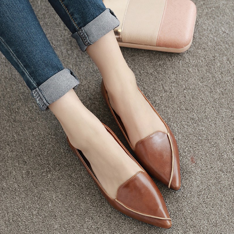 pointed toe flat shoes womens