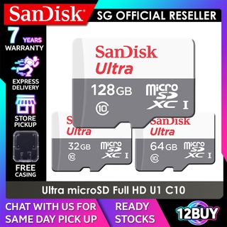 SanDisk Ultra microSD Card C10 100MB/s 32GB 64GB 128GB QUNR 12BUY.MEMORY