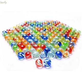 100x 14mm Glass Beads Marbles Ball Kid Chinese Checkers Toy Fish Tank Decor 
