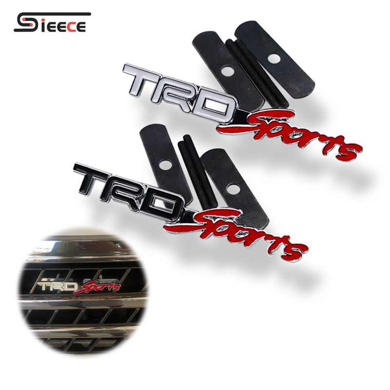 Sieece Trd Sports Metal Front Grille Emblem Sticker For Toyota Sienta