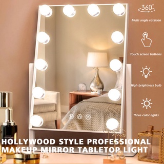 [SG Seller] Hollywood Style Professional Makeup Tabletop Lighted Vanity Makeup Cosmetic Mirror with Dimmable Led