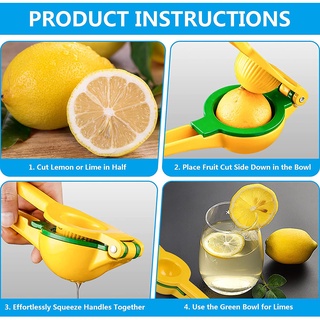 Manual Juicer Lemon Lime Squeezer, Easy to Use Hand Press 2-in-1 Fruit Juicer, Fastest Extraction Citrus Press #5