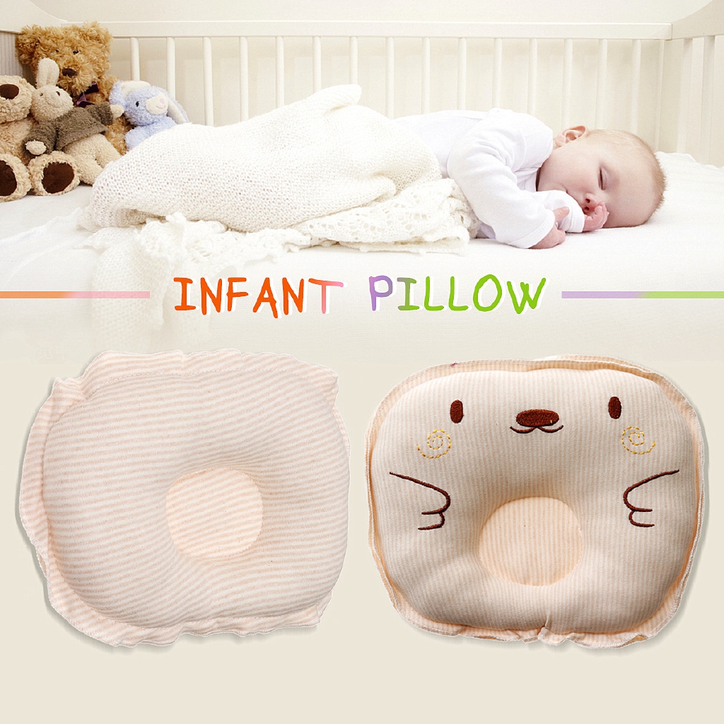 Newborn Baby Infant Pillow Flat Head Sleeping Support Cushion