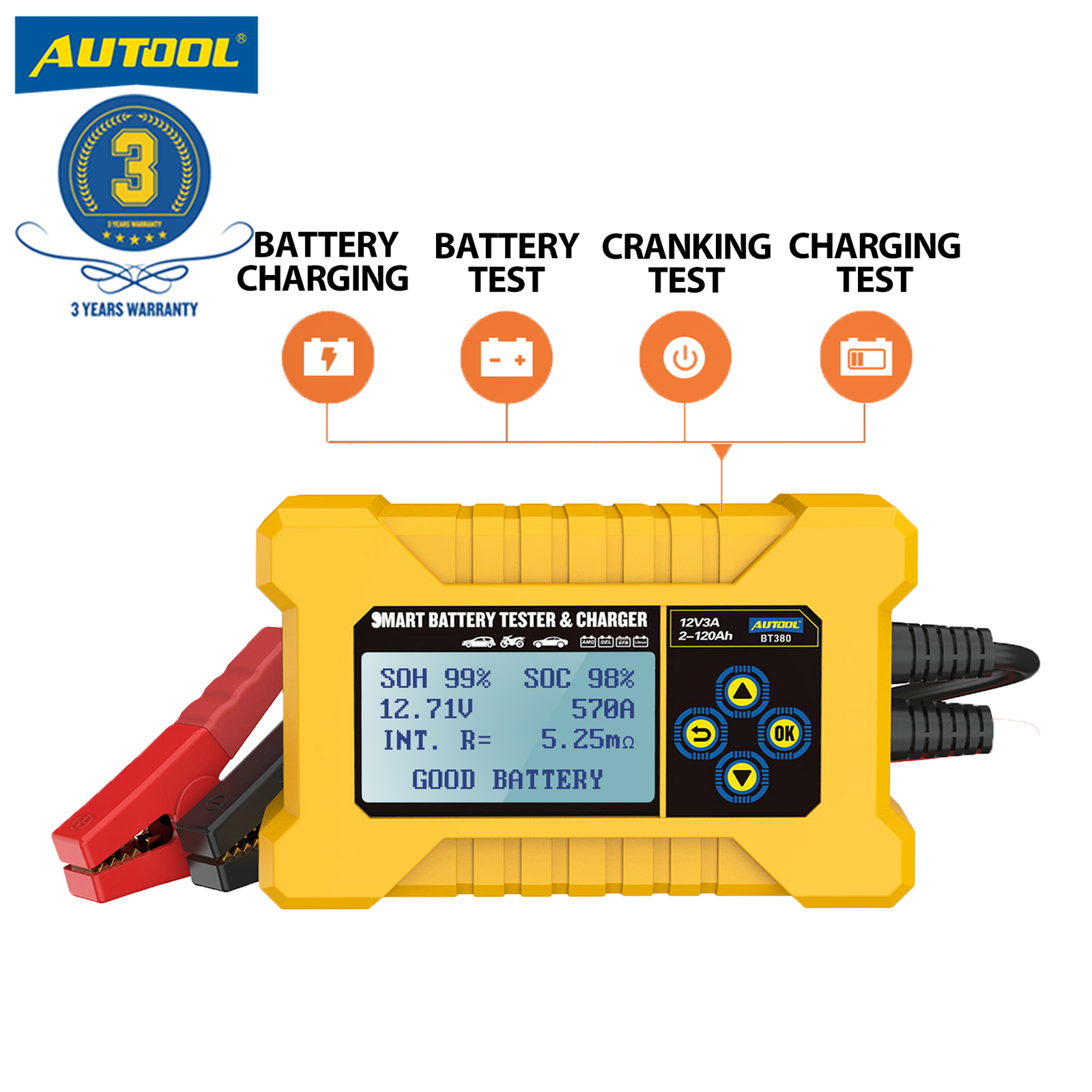 car battery charge tester