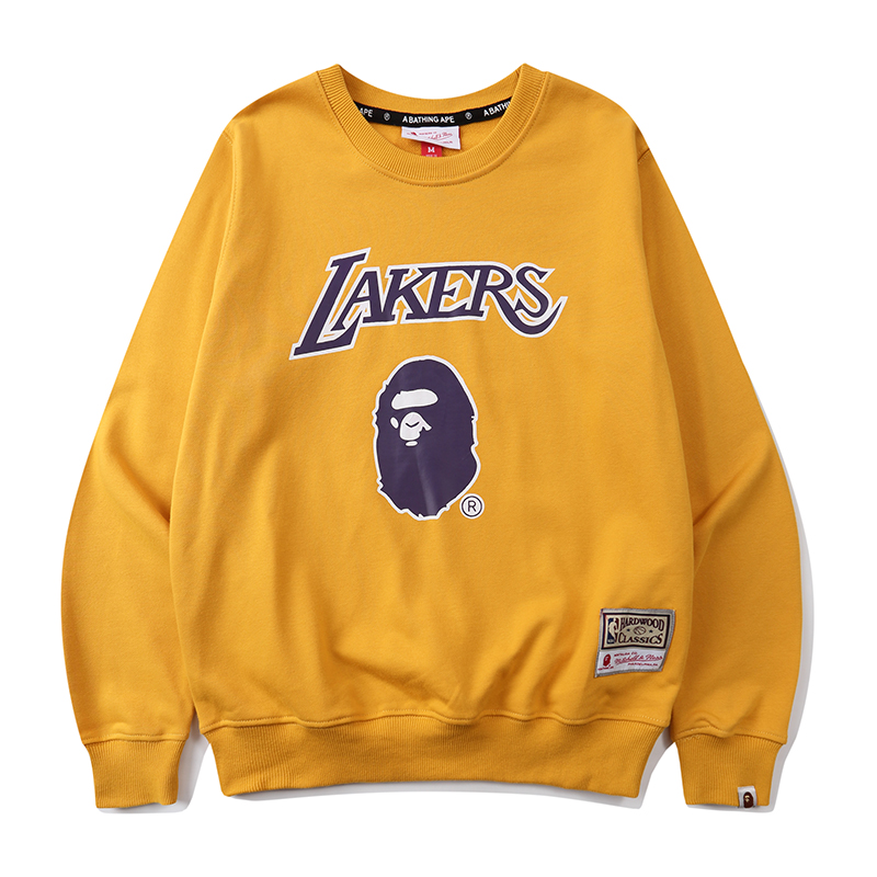 bape lakers sweater