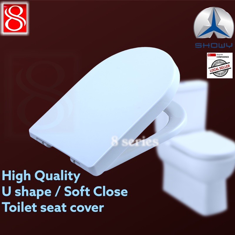 SHOWY High quality U shape Soft closing toilet seat cover Shopee
