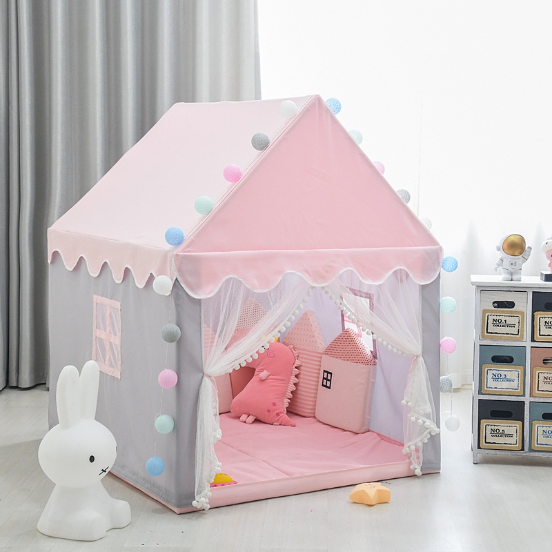 【Free Mat & Light】Kids Play Tent Large Playhouse Children Fairy Play Castle Tent Toys Gift Birthday Gifts – >>> top1shop >>> shopee.sg