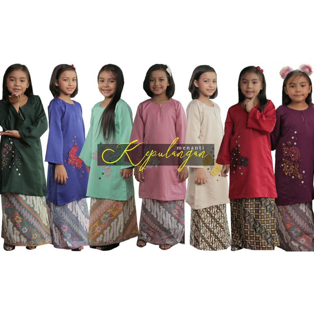 Baju Kurung Budak Separuh Batik