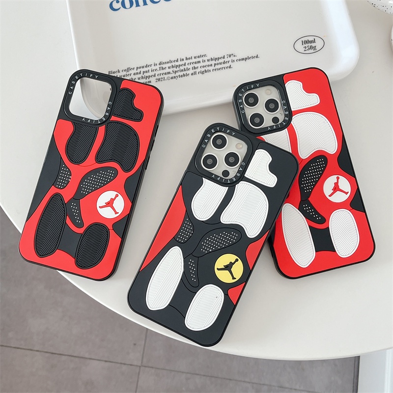 Sports NBA Brands NIK AJ Sole New Casetifg High Quality 3D Carving Phone Case Compatible For iphone 11 12 13 Pro Max 7 8 Plus X XS XR XS Max Hard TPU Cover PVC Silicone Casing