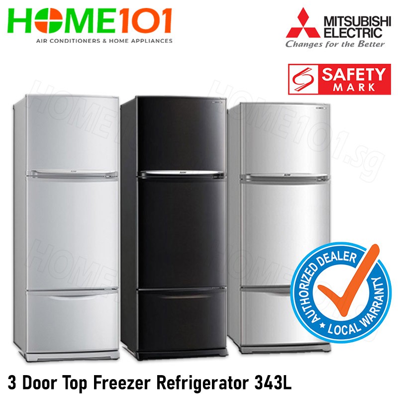 Mitsubishi 3 Door Refrigerator 343L MRV45EG Shopee Singapore