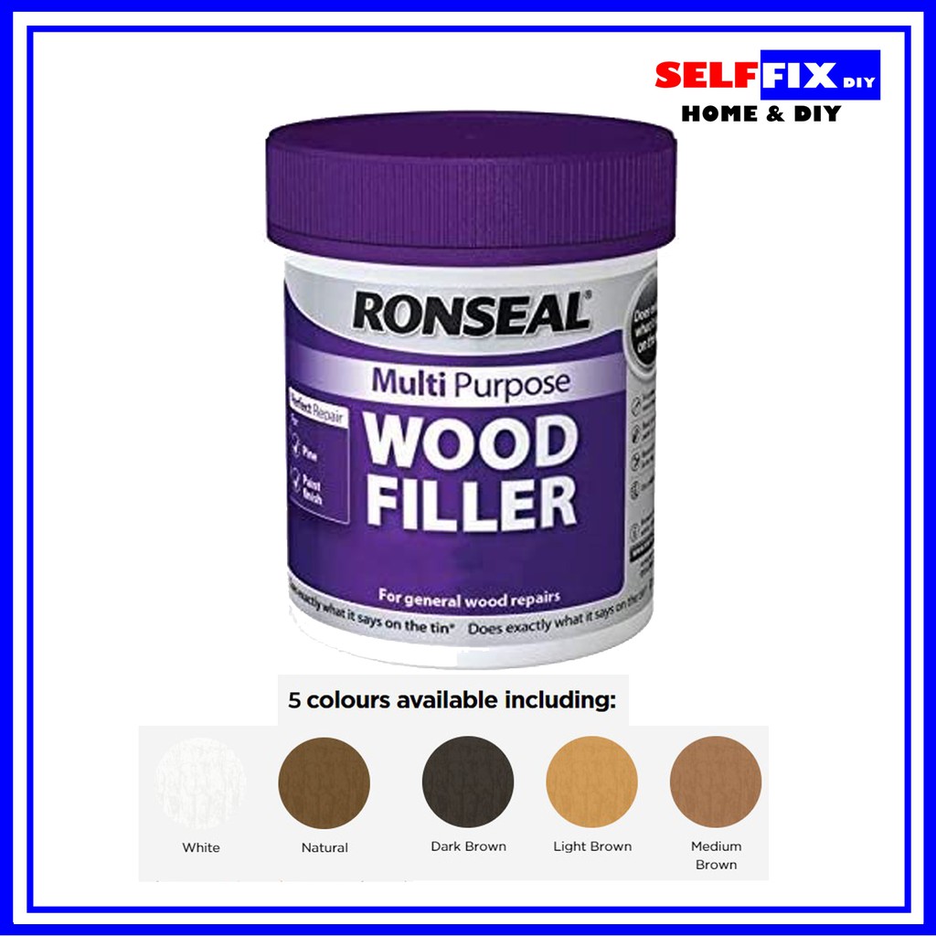 Ronseal Multi Purpose Wood Filler 250g Tub (Various colours available