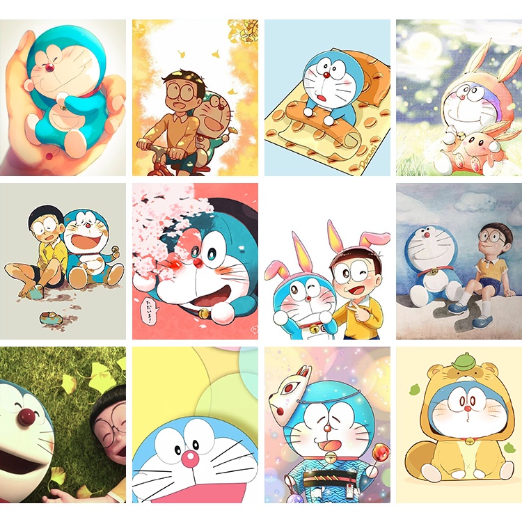 DROFE 【40x50cm】~Doraemon painting collection~ Paint by Numbers ...