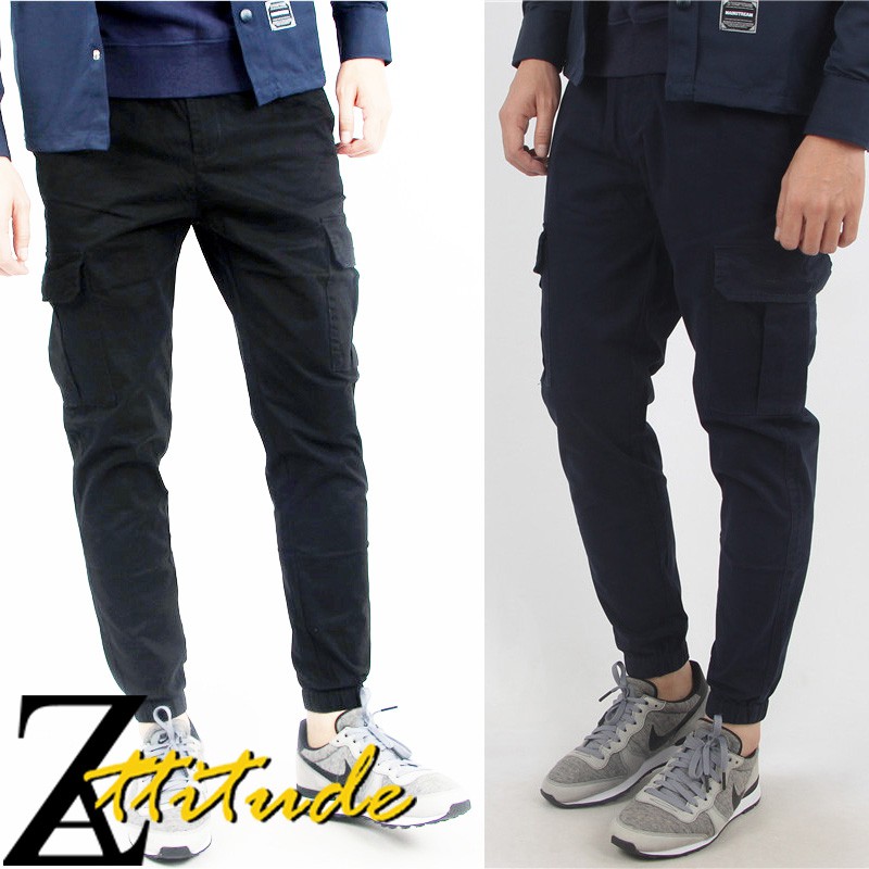 skinny cargo joggers mens