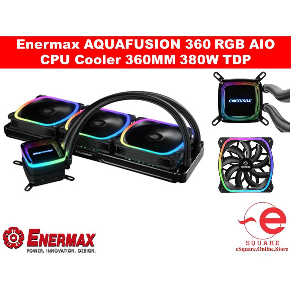 Enermax Aquafusion 360 Rgb Aio Cpu Cooler 360mm 380w Tdp Shopee Singapore