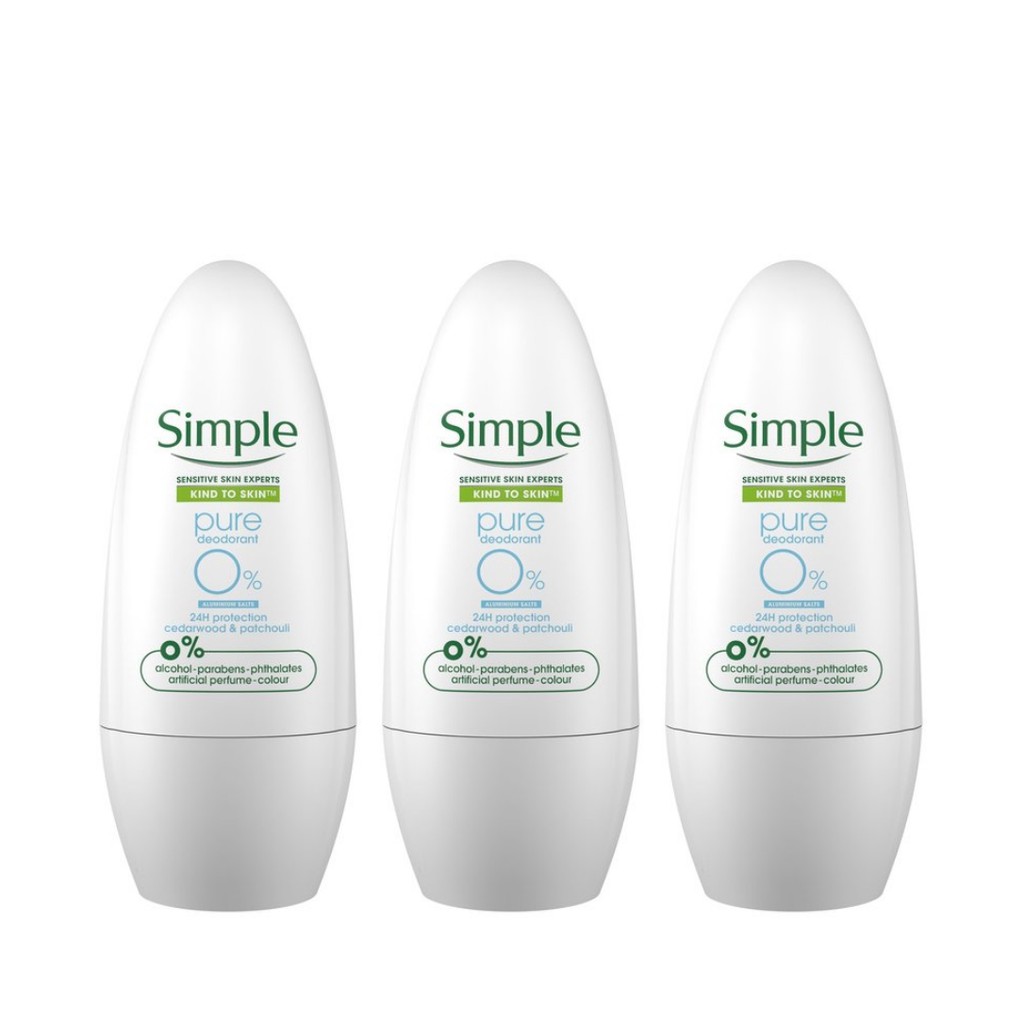 3 x SIMPLE DEODORANT FOR SENSITIVE SKIN 50ML Shopee Singapore