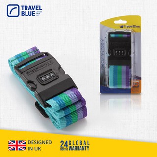 Travel Blue 2 Inch Luggage Strap - 3 Dial Combination - Multicolour Green/Purple & Green/Yellow - TB-047