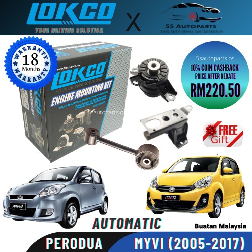 Shop Malaysia Lokco Perodua Myvi 1st Gen Lagi Best 1 0 1 3 1 5 Automatic Engine Mounting Set 3 Pcs 18 Months Warranty Shopee Singapore