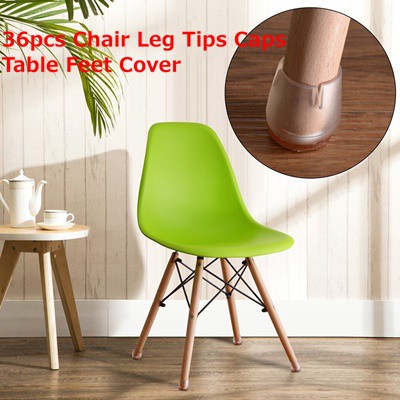 36pcs Chair Leg Tips Caps Table Feet Cover Wood Floor Protectors