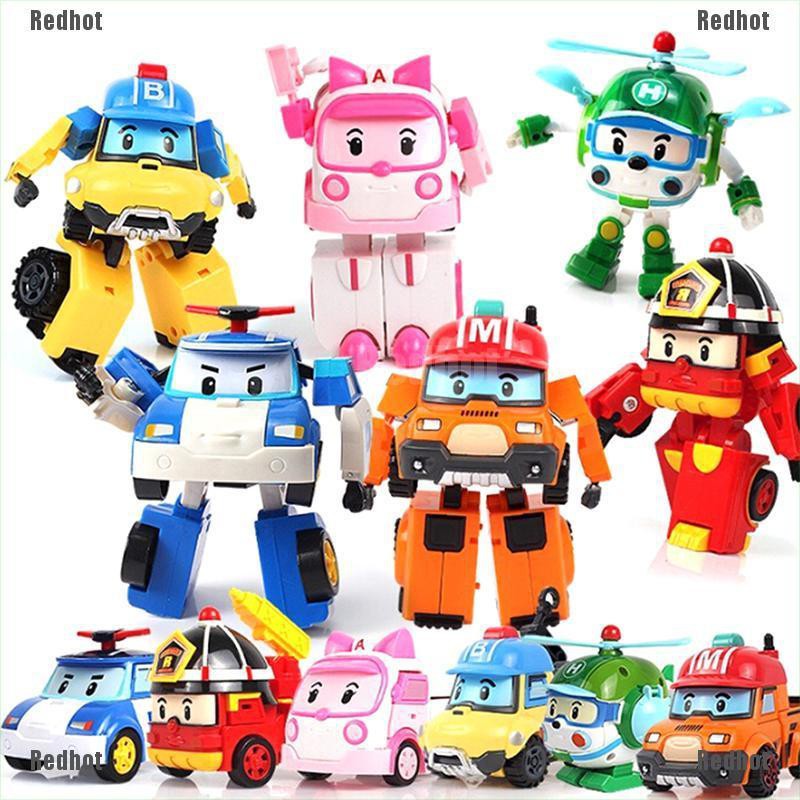 Redhot Robocar Poli  Robot  Transform Car Baby Kids Car Toys 