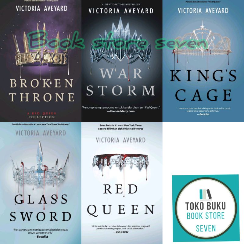 Red Queen Series Collection Set By Victoria Aveyard Indonesian Shopee Singapore