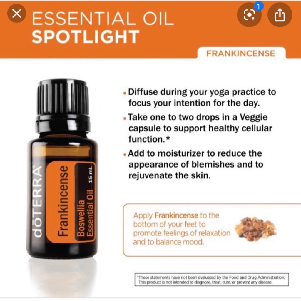 Doterra frankincense Essential oil | Shopee Singapore