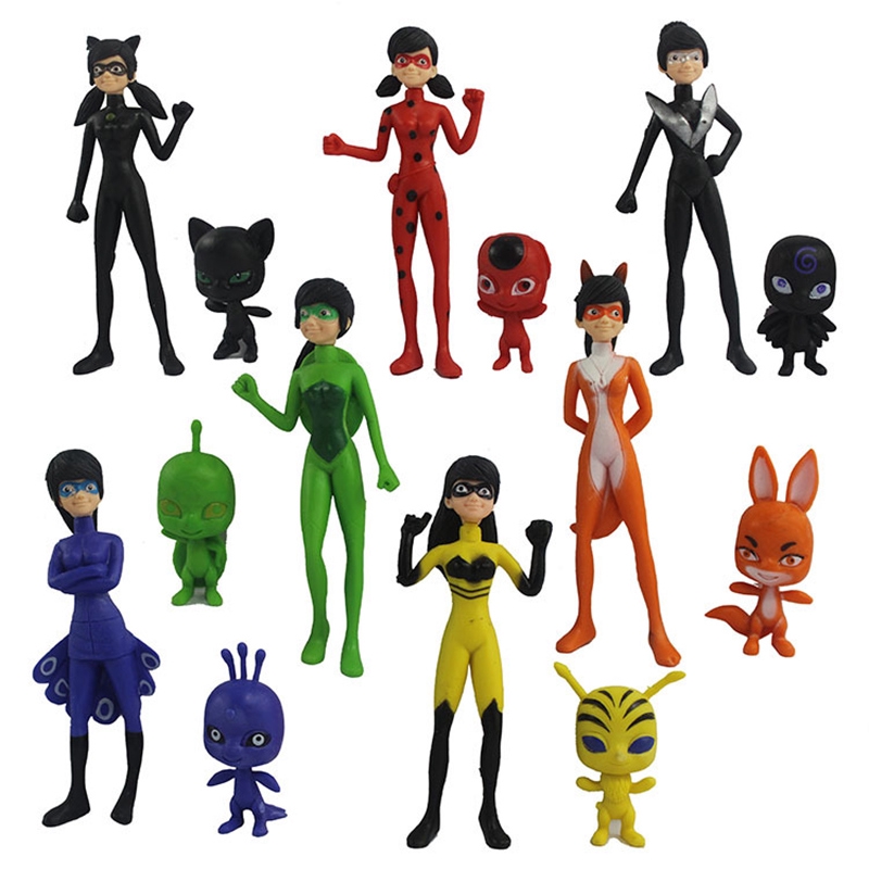 2 5 Inch 14pcs Set Miraculous Ladybug Lady Bug Cat Noir Juguetes Toy Doll Figures Toys Anime Action Kids Birthday Gift Shopee Singapore - 14pcsset roblox action figure toy game figuras roblox boys cartoon collection ornaments toys