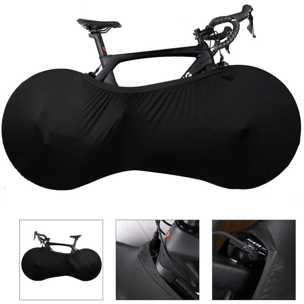 herhis Bicycle Wheel Cover Anti-dust Bike Indoor Storage Bag Scratch-Proof Washable High Elastic Tire Package Road MTB Protective Gear Garage 