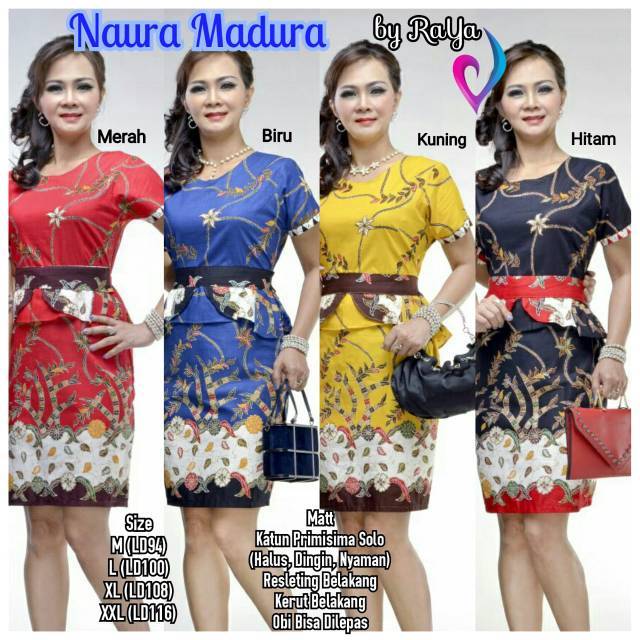 UNIFORM CHEMICAL DRESS  CHRISTMAS DRESS  NAURA Red batik  