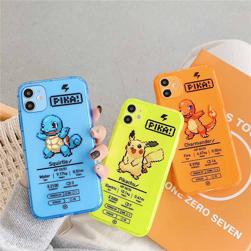 Iphone 11 Pro Max Xs Max Pokemon Fluorescence Tpu Case Iphone 78 Plus X Xr Transparent Case Colorful Case Apple Phone Case Shopee Singapore