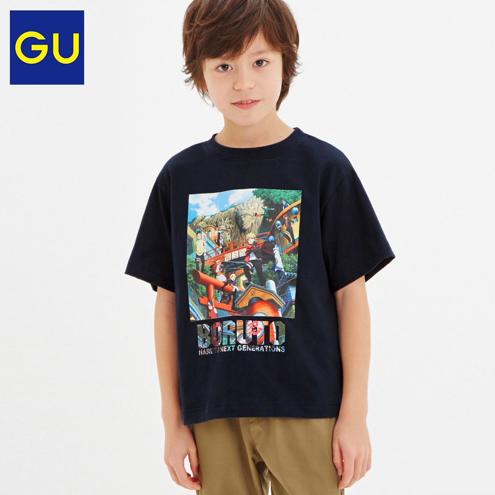 Gu Excellent Boys Cotton Loose T Shirt Short Sleeve Boruto Naruto Fashion Comfortable Shopee Singapore
