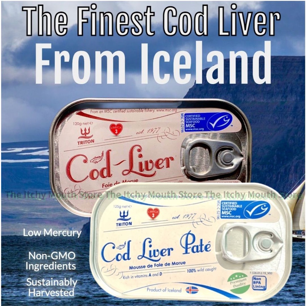 Triton Iceland Cod Liver / Cod Liver Pate Omega 3 DHA EPA Vitamin A