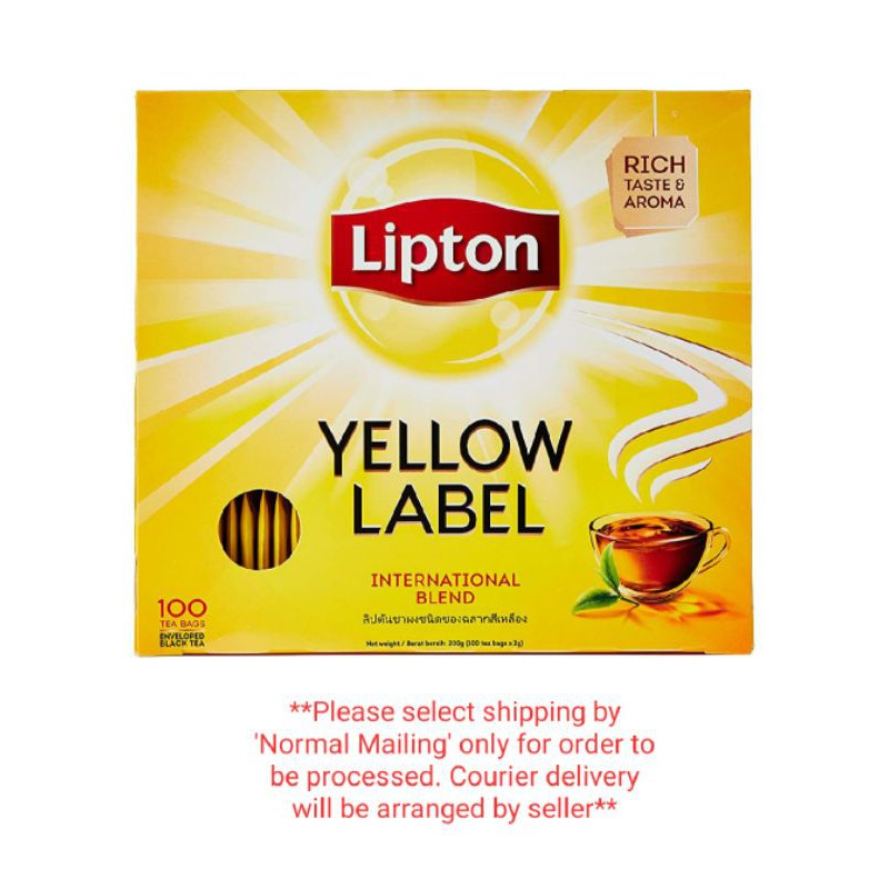 Lipton Yellow Label Tea Enveloped 100 X 2g Shopee Singapore