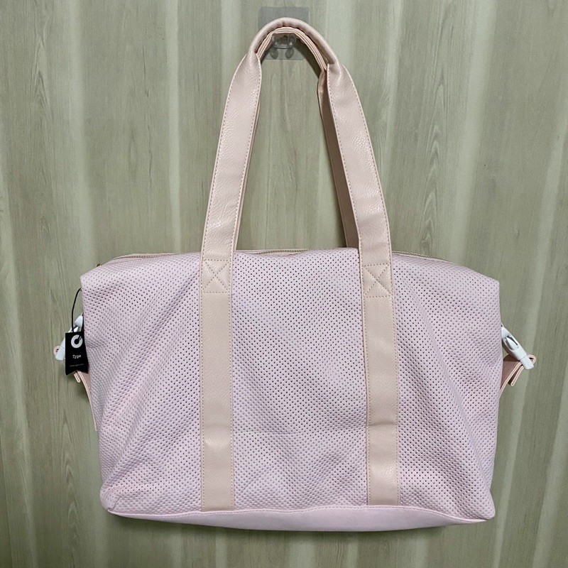 blush pink duffle bag