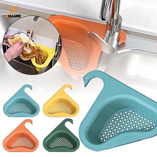 Kitchen Sink Triangle Drain Basket Holder/ Food Waste Filter Shelf/ Multifunctional Swan Hanging Faucet Storage Rack